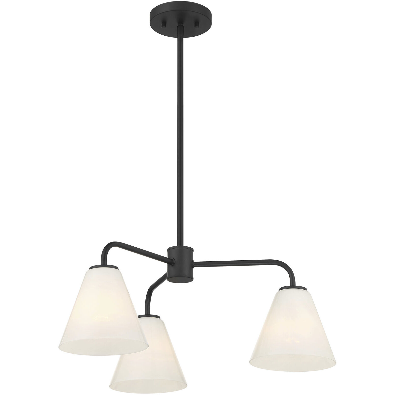 Blair 3 Light 24 inch Matte Black Chandelier Ceiling Light